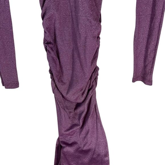 Michael Stars Women's NWT Nova Matted Shine Aster Ruched Mini Dress Sz S - Picture 5 of 11